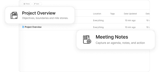 Turning doc ideas into linked tasks and templates
